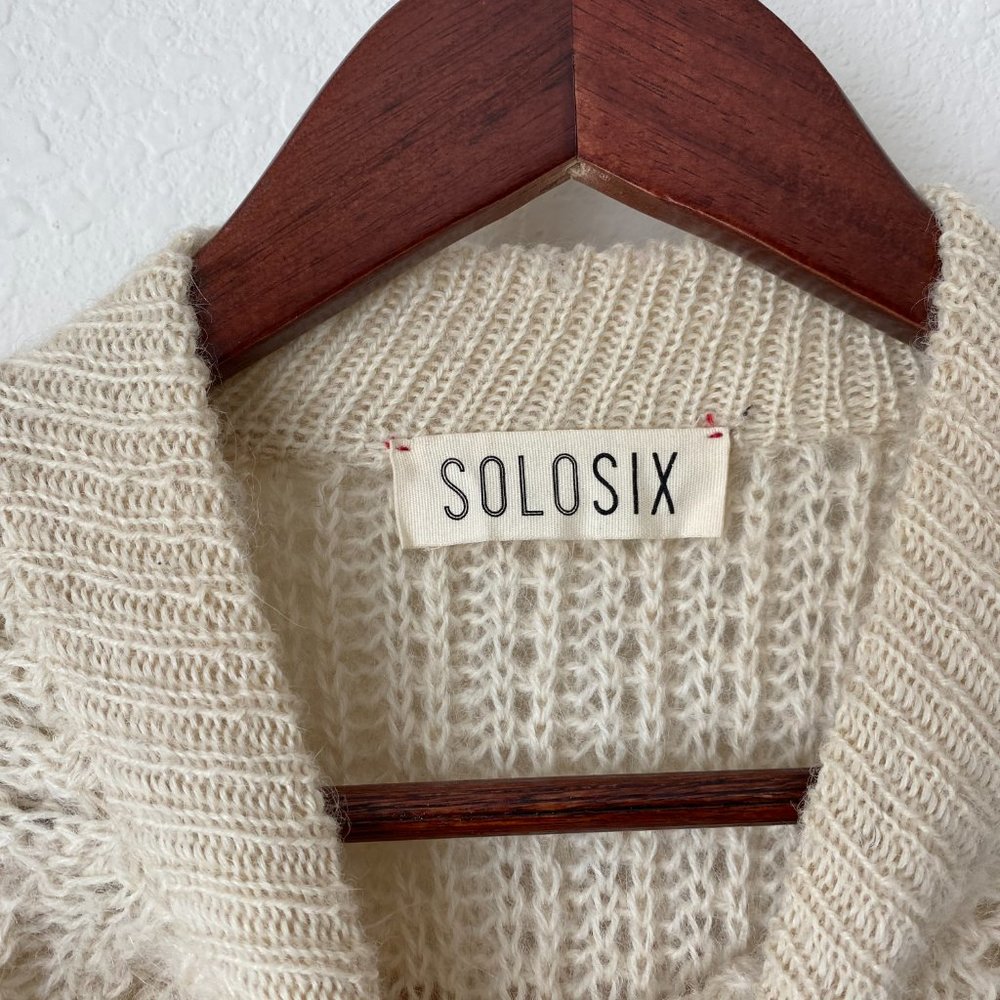 Solosix Creme Wool Sweater - Picture 2 of 5